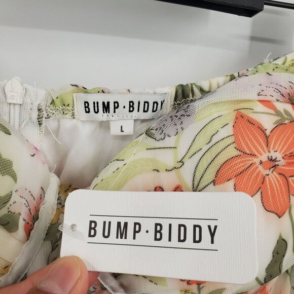 Bump Biddy Maternity Kiara Floral Mini Dress Women Size Large NWT - Picture 5 of 16